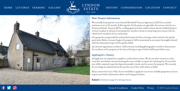 Tenants Support Information Pages