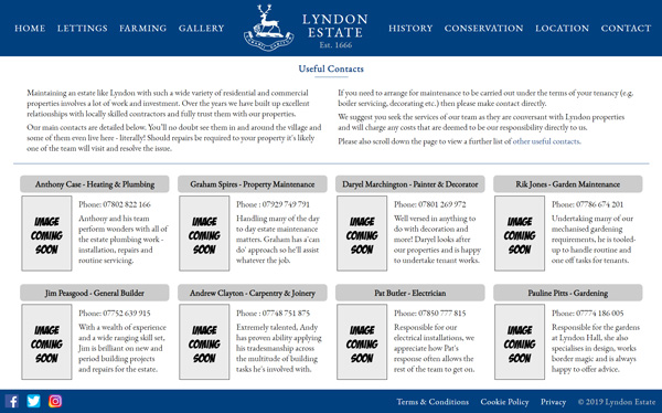 Estate Contractor Services Contacts